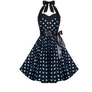 Women's 1950s Vintage Cocktail Dress Halter Retro vintage Rockabilly Swing Dress